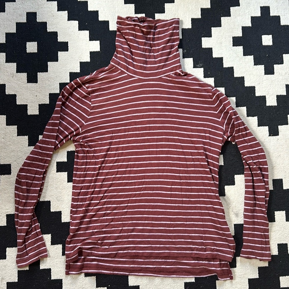 Madewell Striped Turtleneck | Small